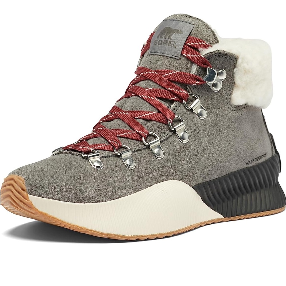 Sorel Gray and Burgundy (Color Quarry/Grill) Winter Boots - Size 9 - NWOT